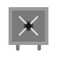 Vault II Flat Greyscale Icon vector