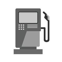 gasolinera icono plano en escala de grises vector