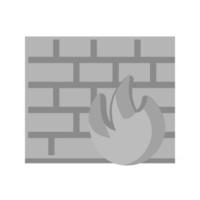 Firewall Flat Greyscale Icon vector