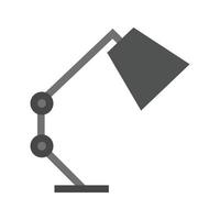 Office Lamp Flat Greyscale Icon vector