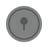 Keyhole Flat Greyscale Icon vector