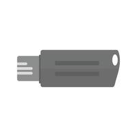 Flash Drive Flat Greyscale Icon vector