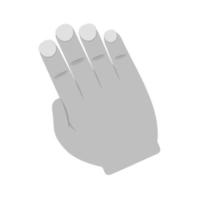 Tilted Hand Flat Greyscale Icon vector