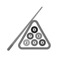 Billiard Flat Greyscale Icon vector