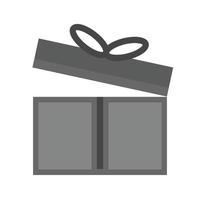 Present Flat Greyscale Icon vector