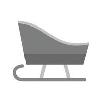 Sled Flat Greyscale Icon vector