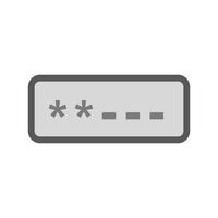 Password field Flat Greyscale Icon vector