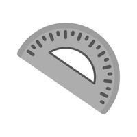 Protractor Flat Greyscale Icon vector