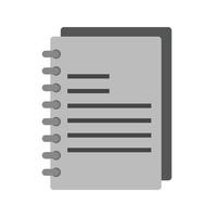 Spiral Notebook Flat Greyscale Icon vector