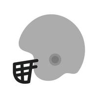 Cricket Helmet Flat Greyscale Icon vector