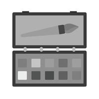 caja de colores icono de escala de grises plana vector