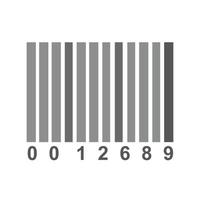 Barcode Flat Greyscale Icon vector