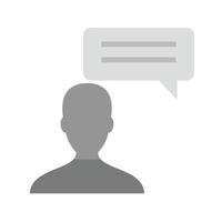 Blog Commenting Flat Greyscale Icon vector