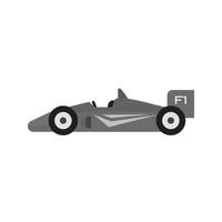 icono de coche deportivo en escala de grises plana vector