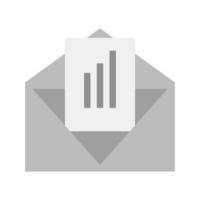 Email Marketing Flat Greyscale Icon vector