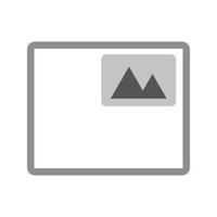 Picture in Picture Flat Greyscale Icon vector