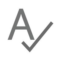 Spellcheck Flat Greyscale Icon vector