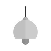 Ceiling Light Flat Greyscale Icon vector