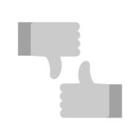 Thumbs Up Down Flat Greyscale Icon vector