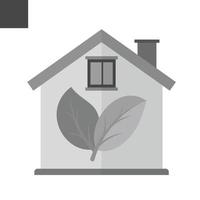 Green Energy Flat Greyscale Icon vector