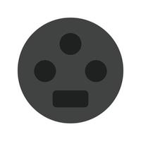 Settings Input SVideo Flat Greyscale Icon vector
