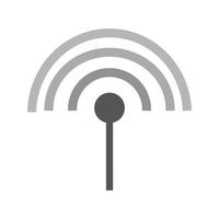 Settings Input Antenna Flat Greyscale Icon vector