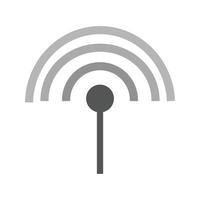 Settings Input Antenna Flat Greyscale Icon vector