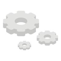 Wheel gear system icon, isometric style vector