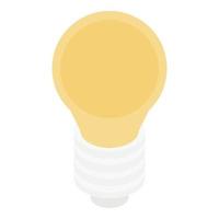 Light room bulb icon, isometric style vector