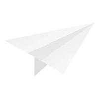 Paper airplane icon, isometric style vector