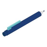 Office pen icon, isometric style vector