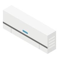 Air conditioner icon, isometric style vector
