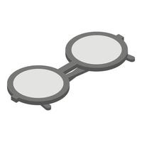 Eyeglasses icon, isometric style vector