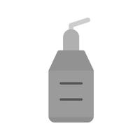 Bottle of Cream Flat Greyscale Icon vector