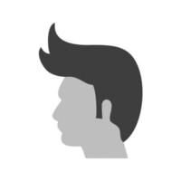 Hairstyle I Flat Greyscale Icon vector