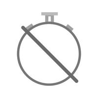 Alarm Off Flat Greyscale Icon vector