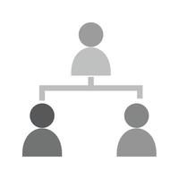 Connected Users II Flat Greyscale Icon vector