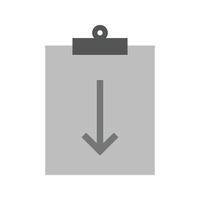 Assignment Return II Flat Greyscale Icon vector