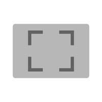 Aspect Ratio Flat Greyscale Icon vector