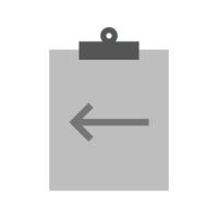Assignment Return I Flat Greyscale Icon vector