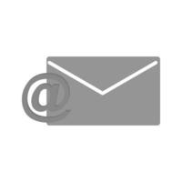 Email I Flat Greyscale Icon vector