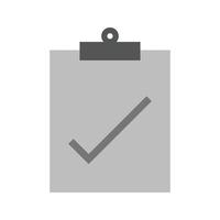 Assignment Turned Flat Greyscale Icon vector