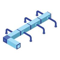 Office ventilation system icon, isometric style vector