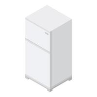 Old fridge icon, isometric style vector