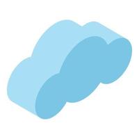 Data cloud icon, isometric style vector