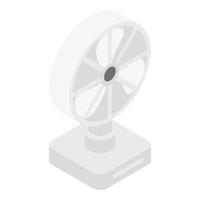 icono de ventilador de escritorio, estilo isométrico vector