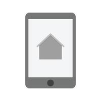 Mobile Housing II Flat Greyscale Icon vector