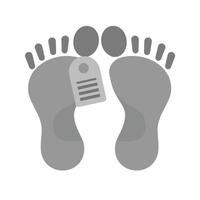 Dead Person Flat Greyscale Icon vector