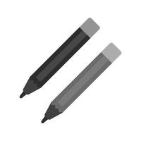 Eye pencils Flat Greyscale Icon vector