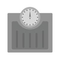 Weighing Machine Flat Greyscale Icon vector